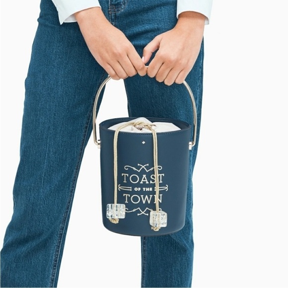 Kate Spade Toast of the Town Ice Champagne Bucket Rare Bag - Picture 16 of 16